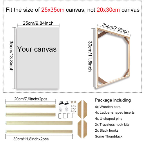 30x40 40x50 60x90cm Canvas Frame Wooden Frames Wooden Photo Oil