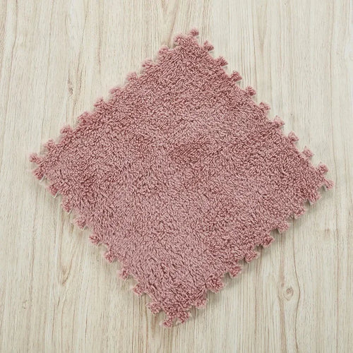 30*30CM Soft Plush Children Kids Rug Play Mat Puzzle Carpet Warm