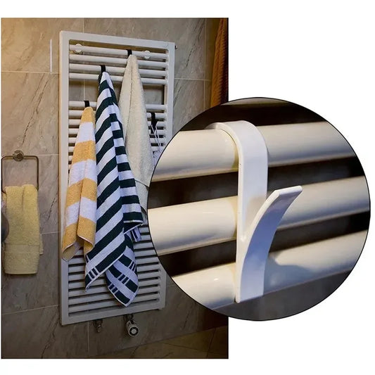 Kitchen Bathroom Hanger Clips Storage Racks White Clear Hanger Heated