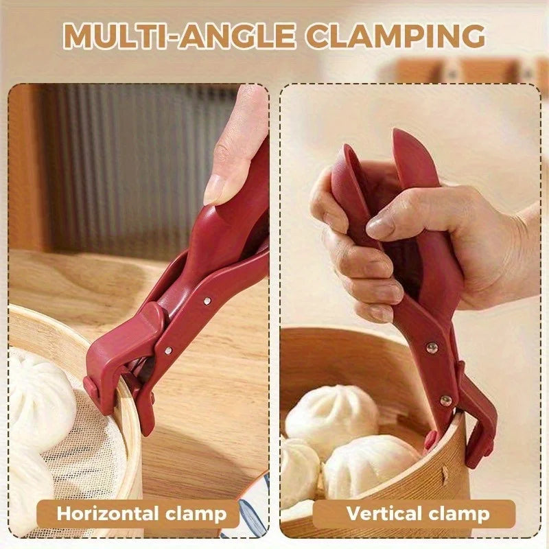 2/1Pcs Anti-Scald Clips Hot Dish Plate Gripper Kitchen Non-slip Bowls