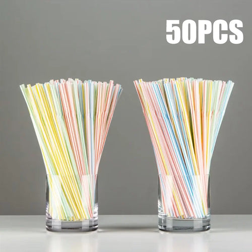 50-1000Pcs Drinking Straws Colorful & Black rietjes Flexible Wedding