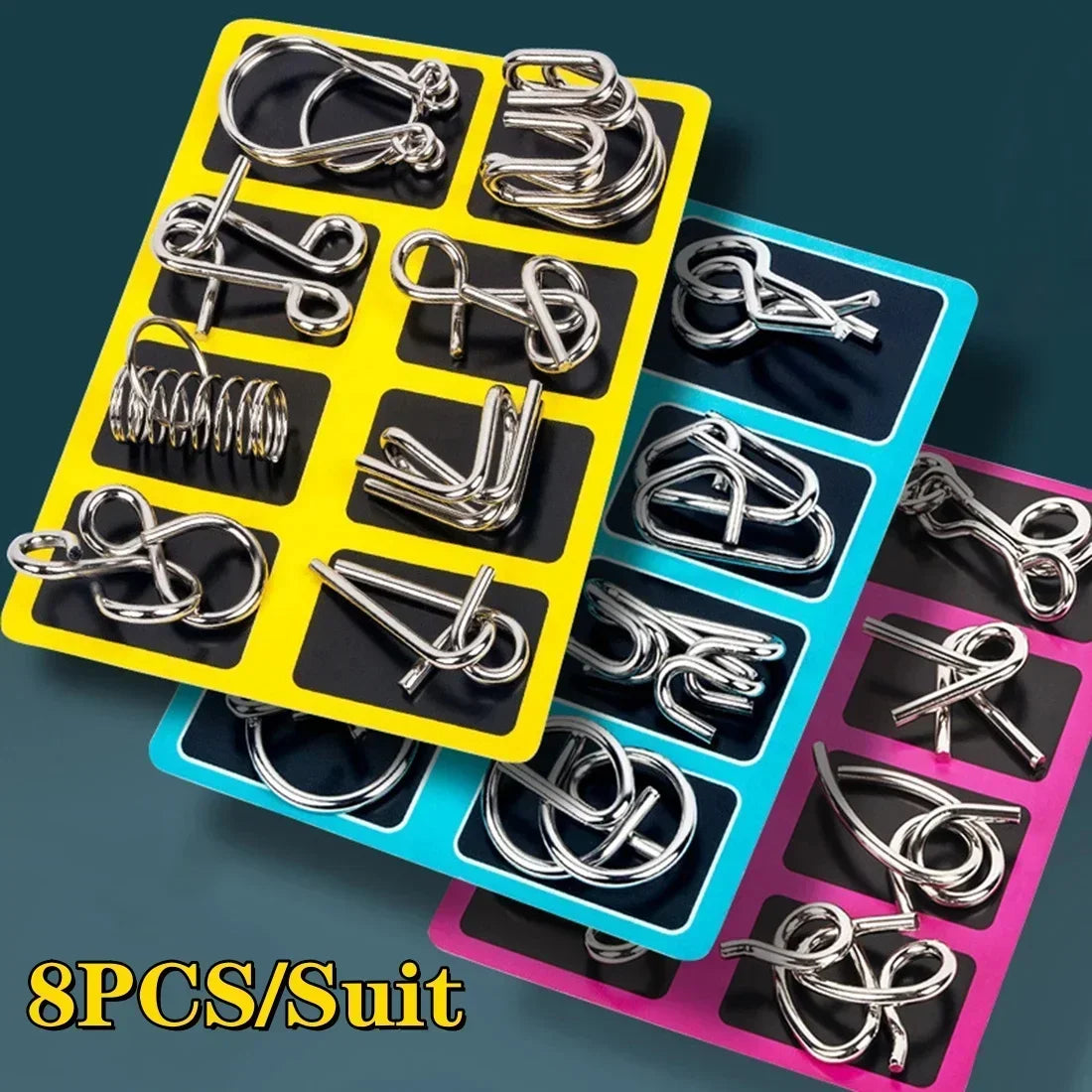 Fun Metal Chinese Ring Puzzle Intelligent Brain Teaser IQ Logic Game