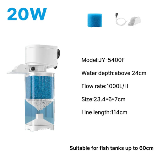 Aquarium Filter Pump Fish Tank Submersible Silent Air Oxygen Aerator