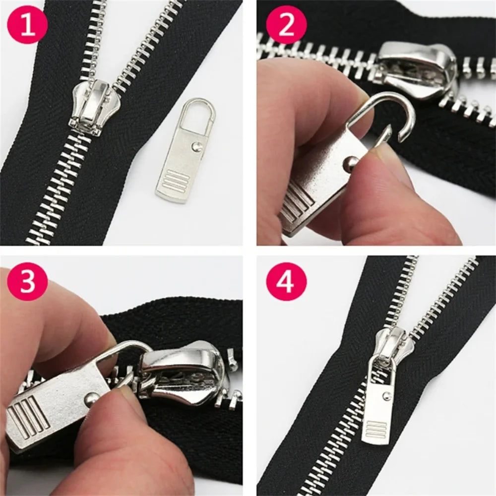 5pcs black Detachable Zipper Pull, Replacement Zipper Accs For jeans &