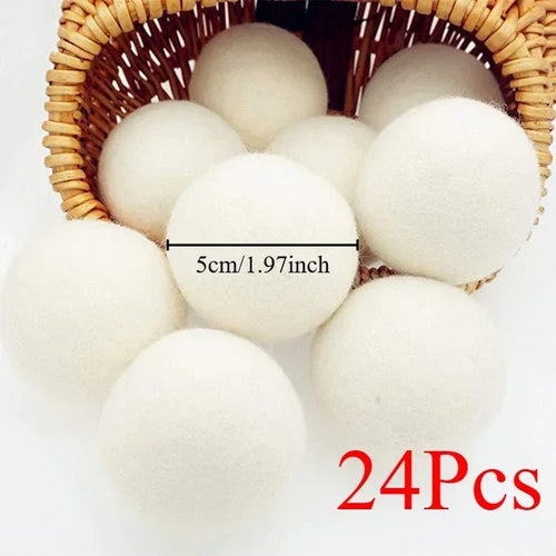 Wool Dryer Balls Reusable Natural Fabric Softener Laundry Washing