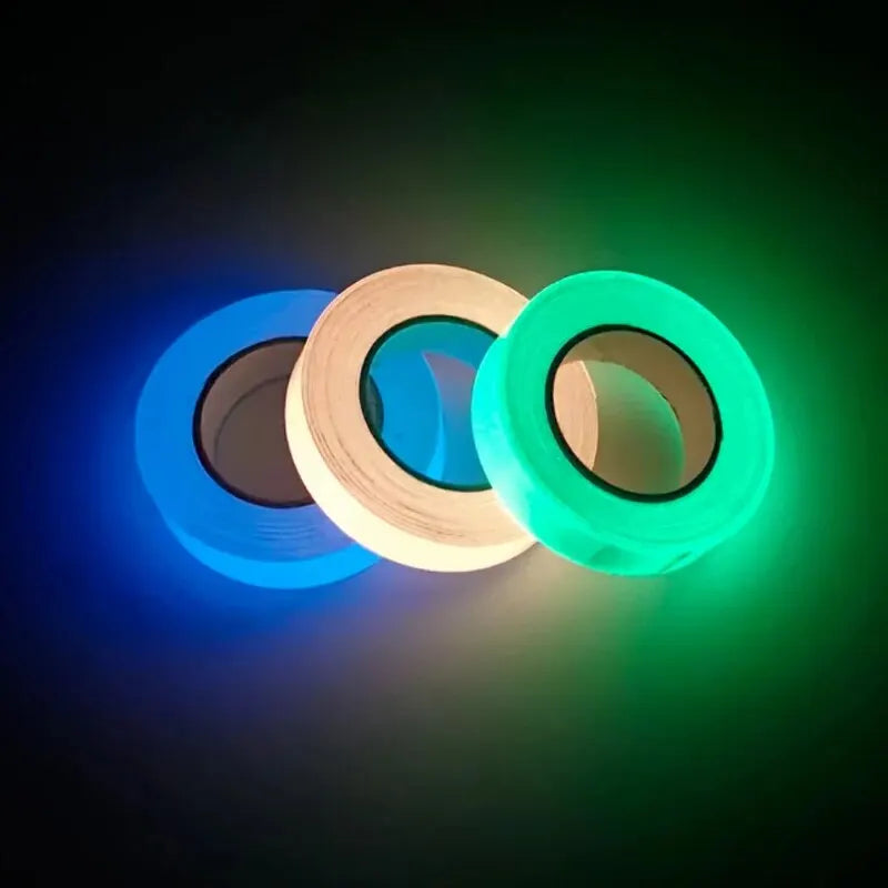 1 Roll Fluorescent Self-Adhesive Glow-In-The-Dark Tape Light Strip