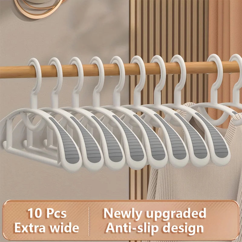 Household Non-slip Hanger, Thick And Wide Shoulder Plastic Drying