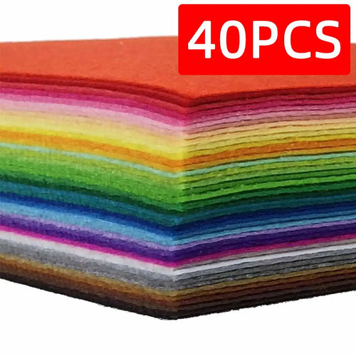 40PCS Colorful Felt Cloth With Different Specifications Smooth Texture