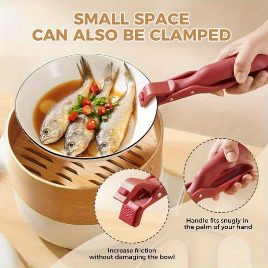 2/1Pcs Anti-Scald Clips Hot Dish Plate Gripper Kitchen Non-slip Bowls