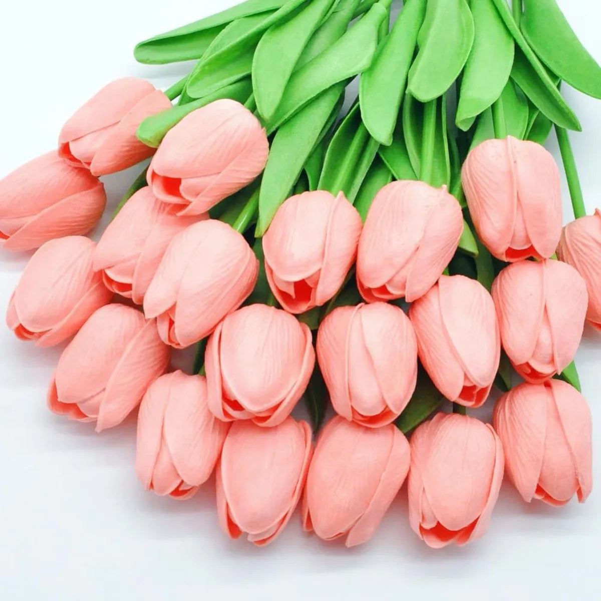 10Pcs Artificial Flower Realistic Touch Tulip Scrapbooking Vase Home