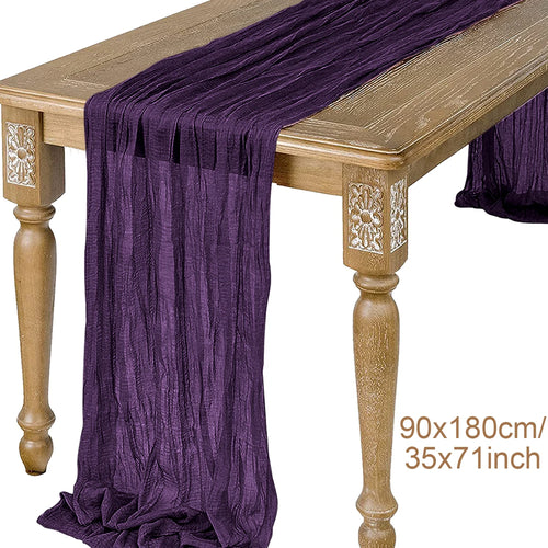Semi-Sheer Gauze Table Runner Sage Cheesecloth Table Setting Dining