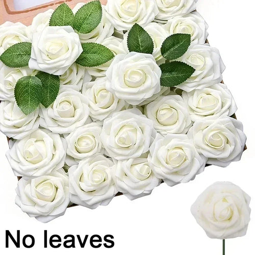 25/5pcs Artificial Rose Flowers Multicolor Foam Fake Roses Flower