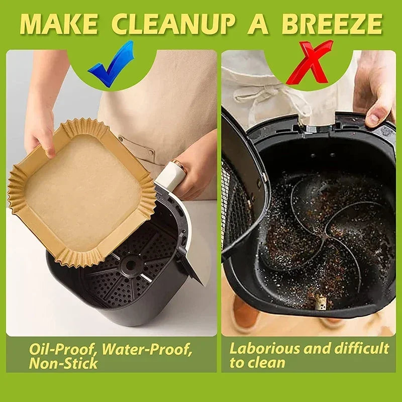 Air Fryer Paper Oven Paper Disposable Send Brush Non-Stick Airfryer