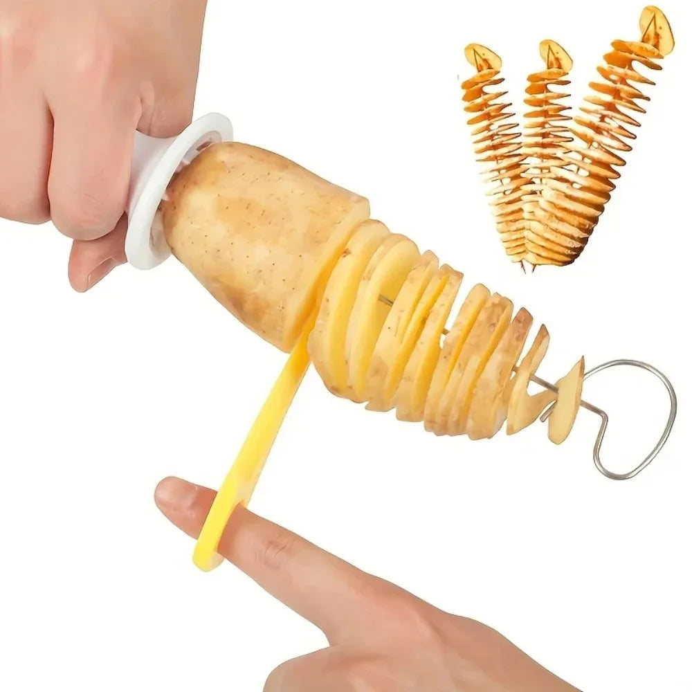 Tornado Spiral Potato Chip Slicer Stainless Steel Manual Slicer Fry