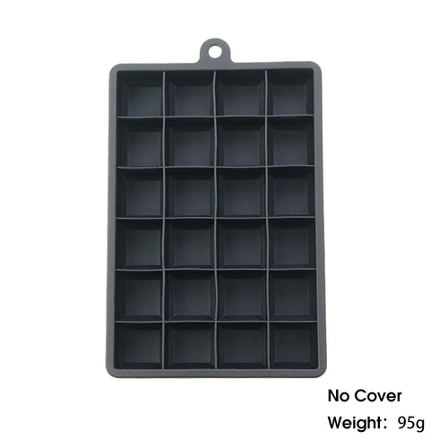 With Lid /No Lid 24-hole Silicone Ice Tray Square Box Auxiliary Food