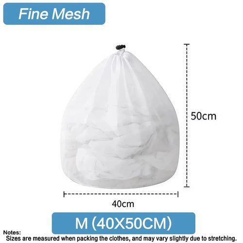 1PC Drawstring Laundry Bag Large Capacity 4 Size Fine Mesh Coarse Mesh