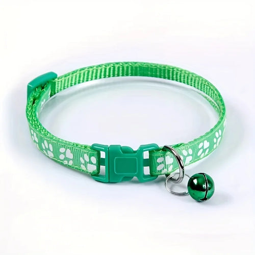 Fashion Pet Cats Collar Colorful Pattern Cute Bell Adjustable Collars