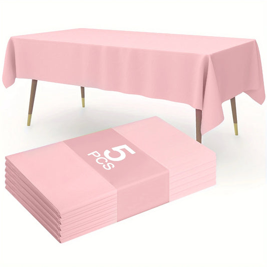 183×137cm Solid Pink Tablecovers Plastic Tablecloth for Wedding