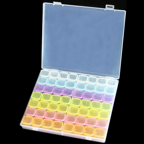 1pc 28/32/48/56/64 Slots Plastic Storage Box, DIY Diamond Painting