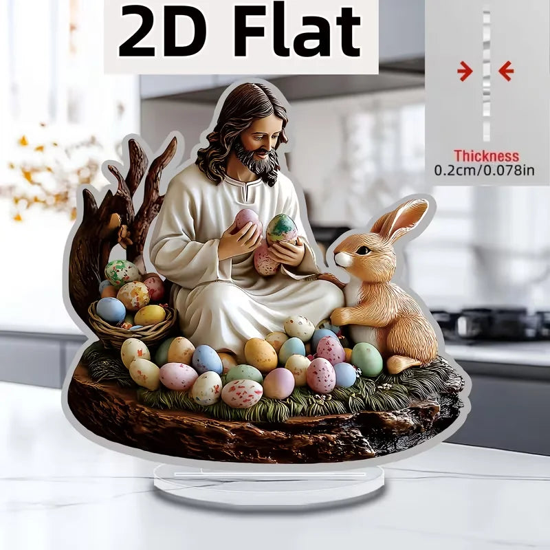 2D Flat Acrylic Tabletop Decoration for Jesus' Birth Scene Holiday