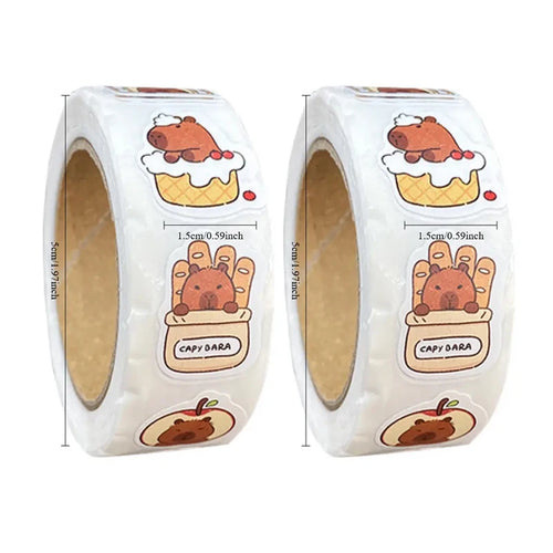 500 stickers capybara roll stickers high value cute cartoon decorative