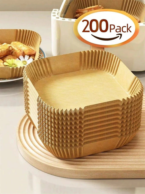 10-200pcs Air Fryer Disposable Paper Liner Square Air Fryer Liner Oil