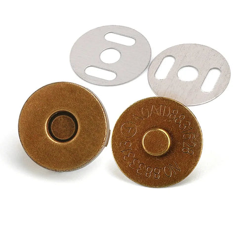 10 Pcs/Pack 14-18MM Magnetic Snap Fasteners Clasps Buttons Handbag