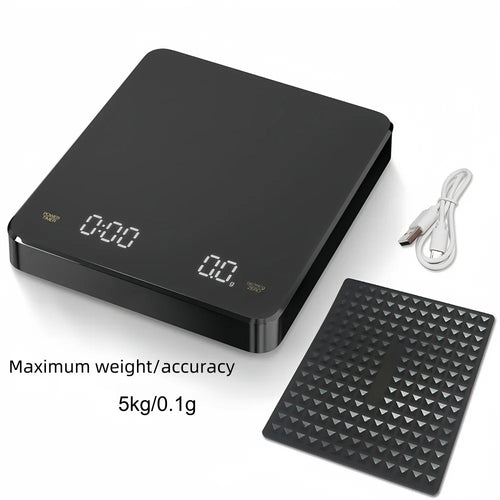 High-precision Electronic Coffee Scale with Waterproof Pad LED Display