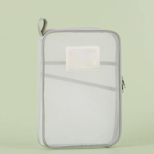 A4 Stationery Storage Bag Double-layer Mesh Zipper Bag Large Capacity
