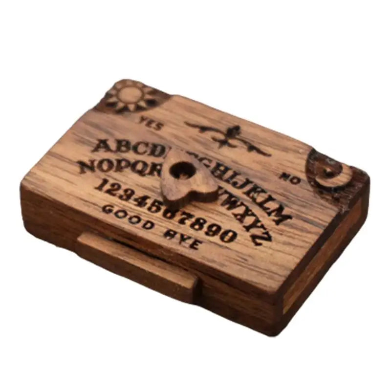 Mini Ouija Board With Drawer Wooden Miniature Spirit Board Miniatures