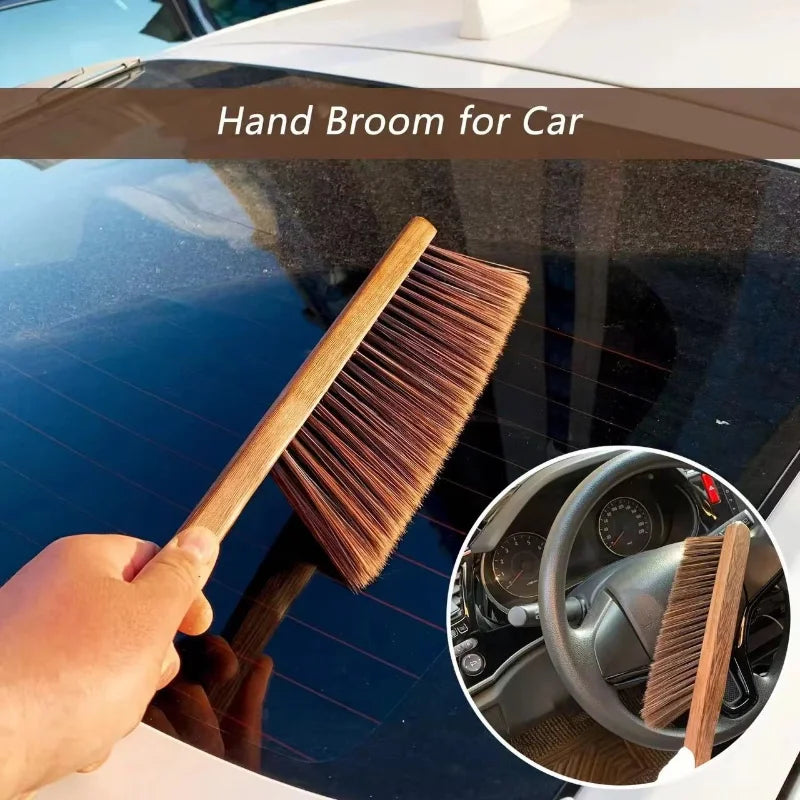1PCS/2PCS Natural Wood Bristles Brush Anti-static Desktop Bar Grinder
