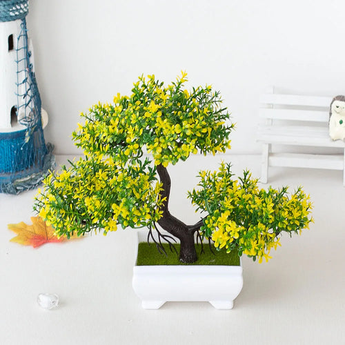 Artificial Plastic Plants Bonsai Small Tree Pot Fake Plant Potted