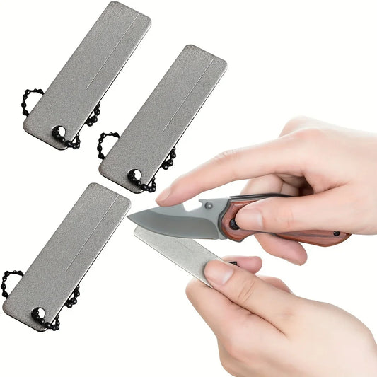 Knife Sharpener Diamond Pocket Tools Mini Keychain Outdoor Camping