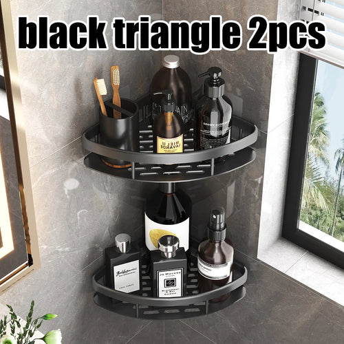 Wall Hanging Corner Rectangular Rack Bathroom Shelf Towel Rack Shelves