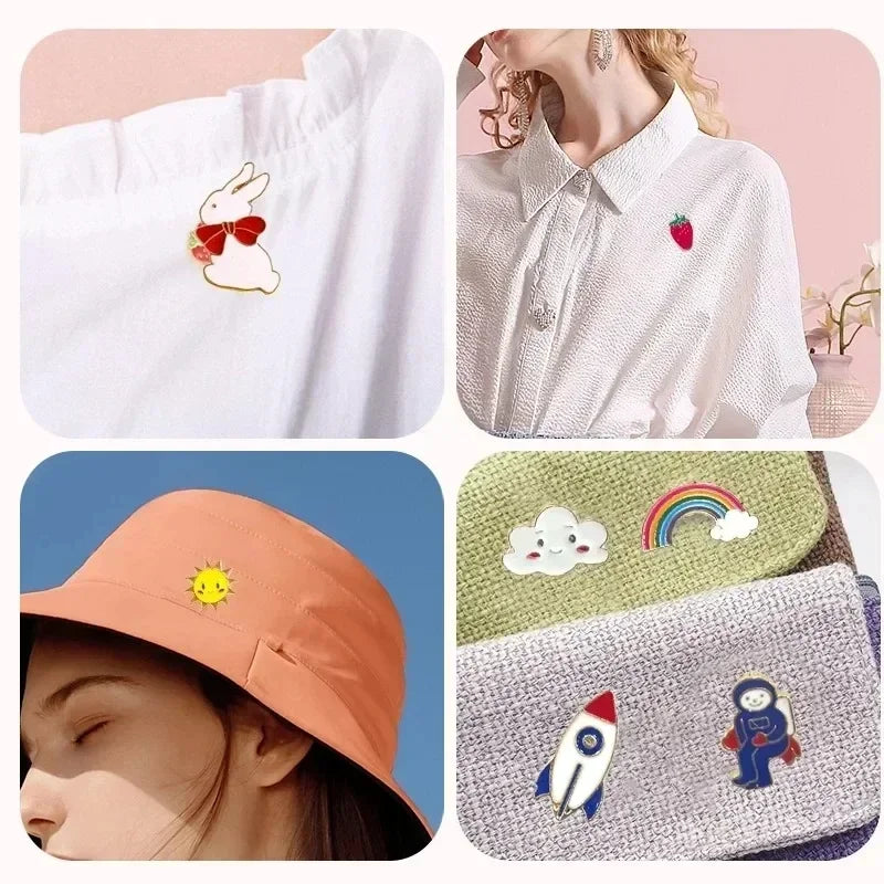 10-100Pcs Enamel Badges Pins Brooches Cute Cartoon Brooches for Child