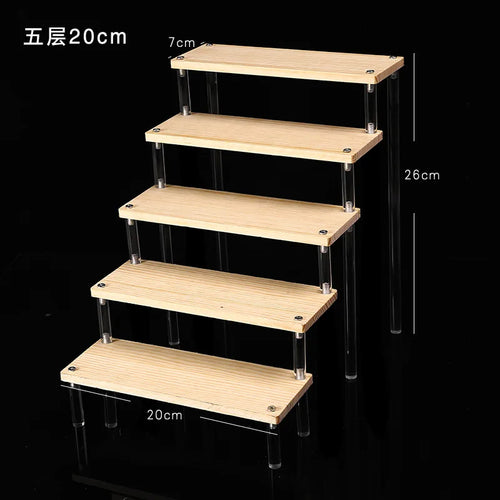 1-5 Tier Acrylic Display Stand,Clear Display Riser Rack for