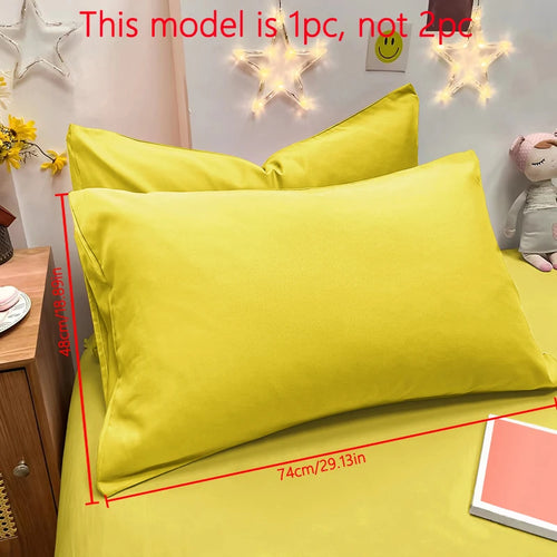 1 Piece Of Matte Solid Color Pillowcase, Bedroom Pocket Sealed Soft