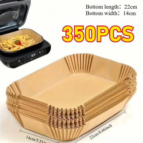 Extra Large Rectangular Paper Air Fryer Liners - Non-Stick, Easy