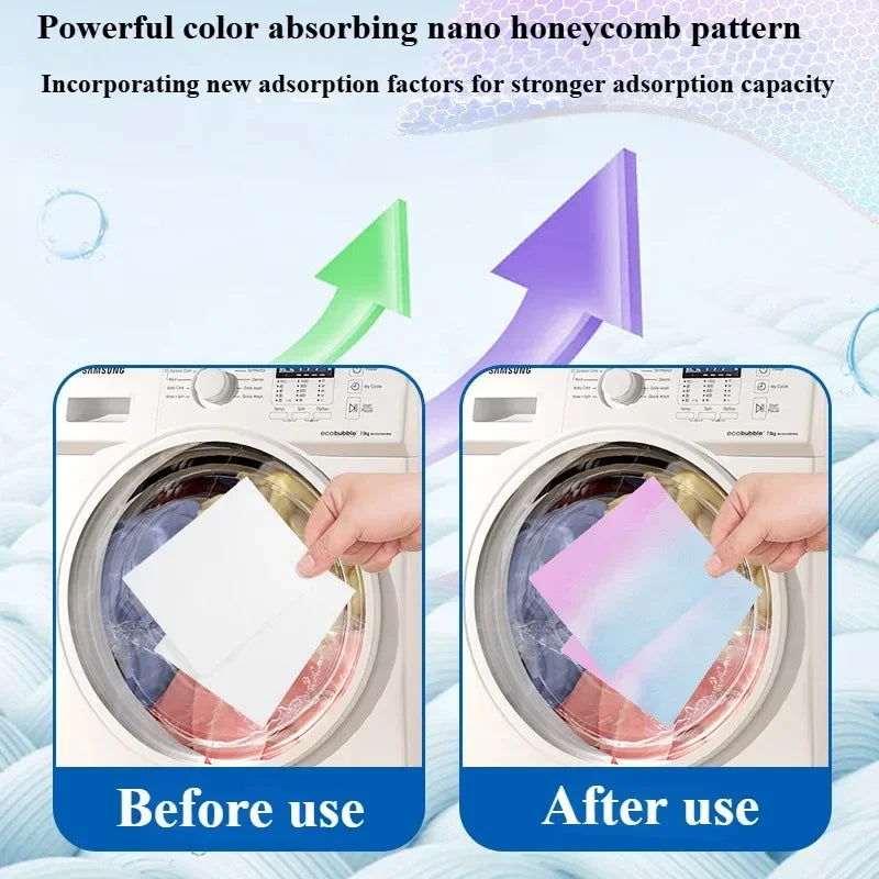 50PCS Color Absorbing Film Household Machine Wash nonwovens Anti Cross