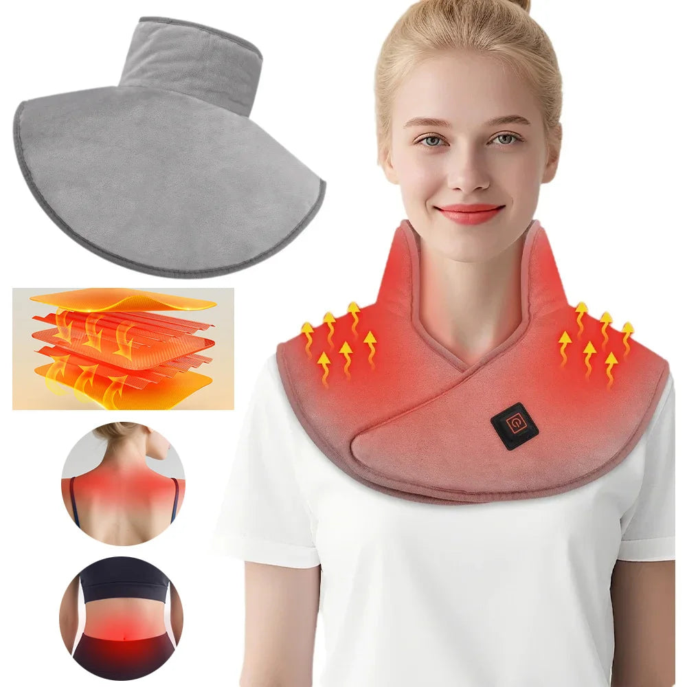 Electric Heating Shoulder Neck Pads Cervical Shawl Massager Cervical