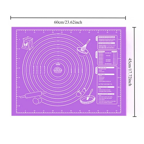 Food gradePlasticRolling Mat with Measuring Tool Non slip Kneading