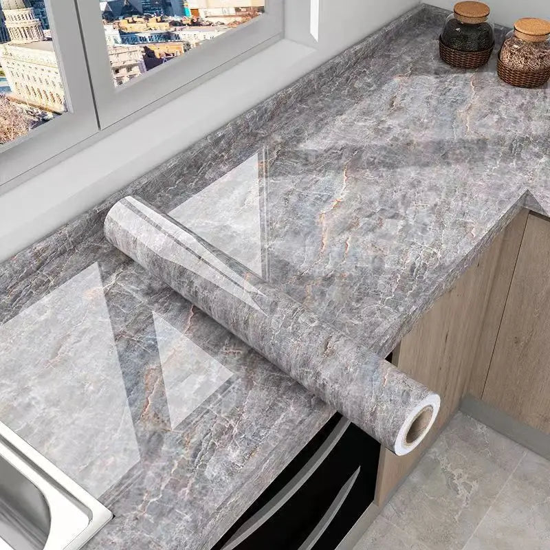 Marble Kitchen Oil-Proof Film Stove Waterproof Moisture-Proof