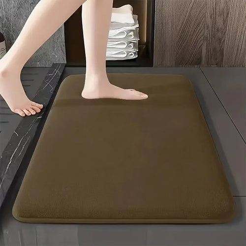 Absorbent Floor Mat Non Slip Bath Mat Anti Slip Coral Velvet Bathroom