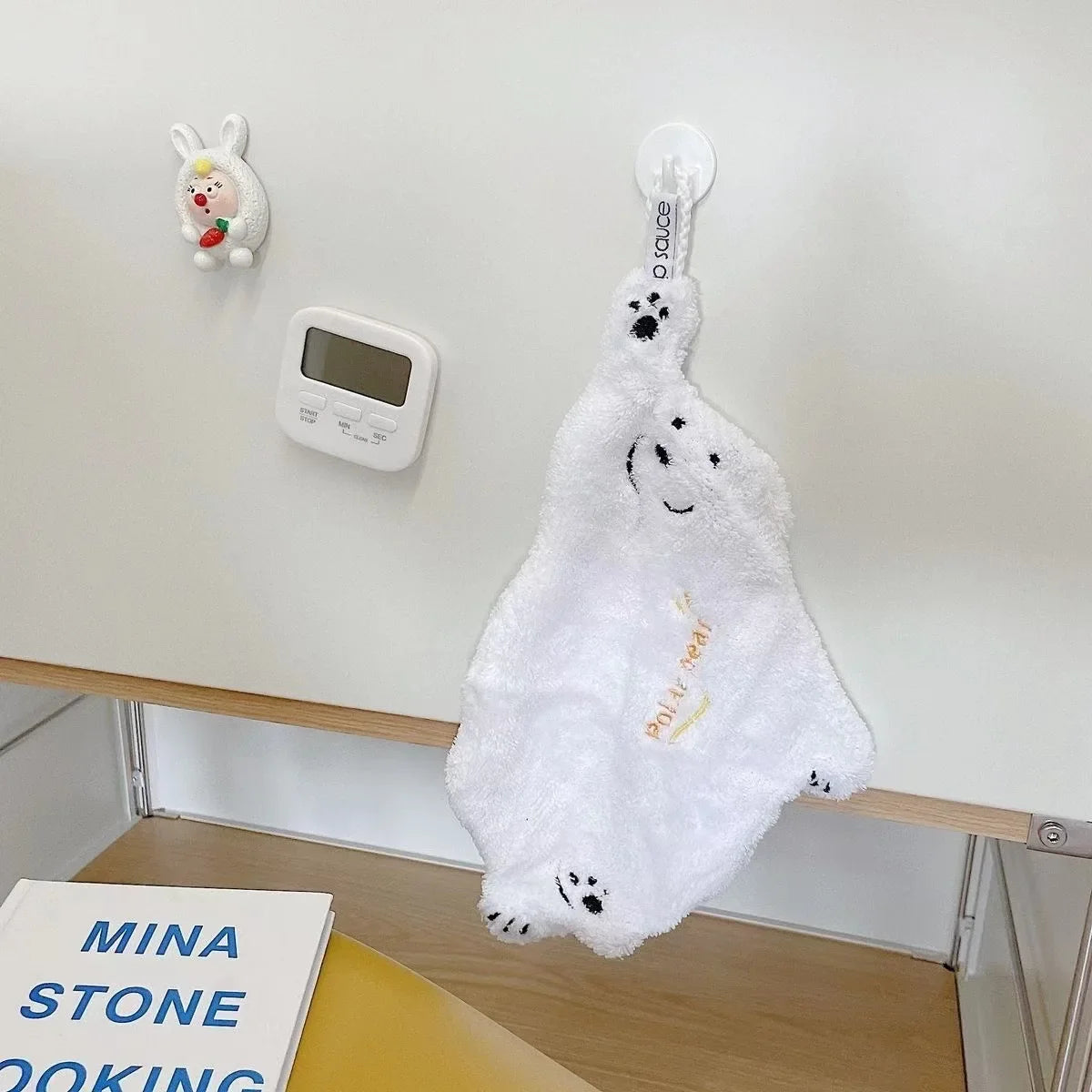 Polar Bear Hand Wiping Towel Super Absorbent Hanging Kitchen Towel