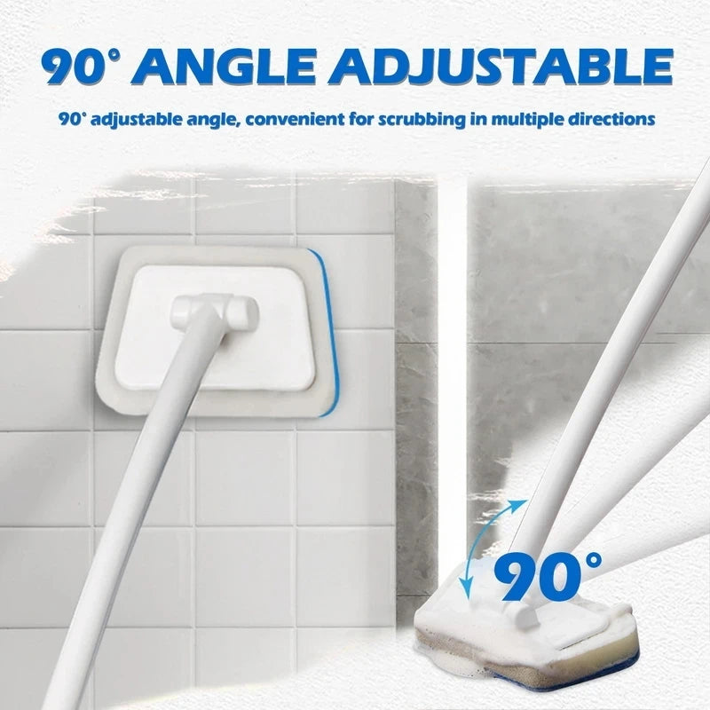 Bathroom Sponge Cleaning Brush Multi-Functional Tool Long Handle