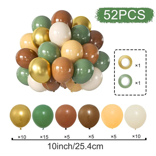 31/36/37/51/101Pcs Metallic Balloons Pearl White Latex Balloon Gold