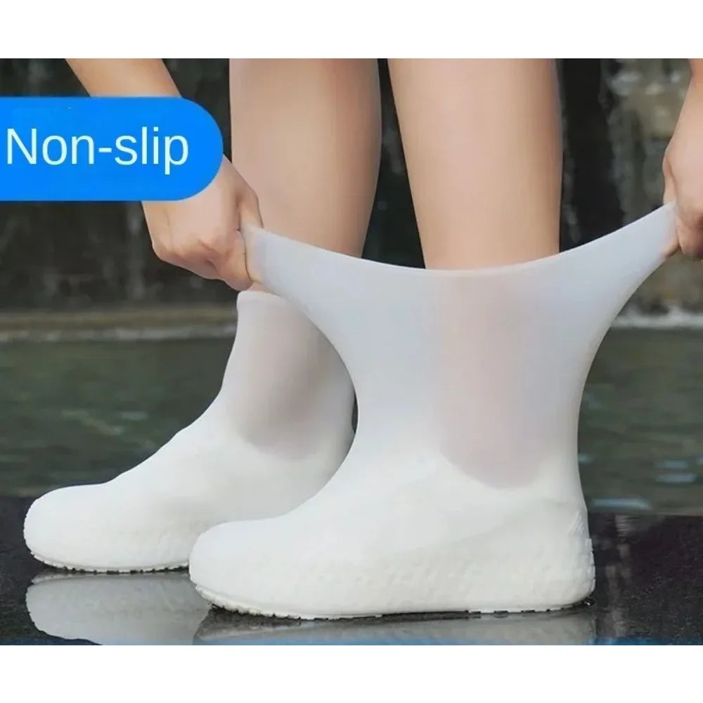 1 Pair latex WaterProof Shoe Covers Lip-resistant Rubber Rain Boot