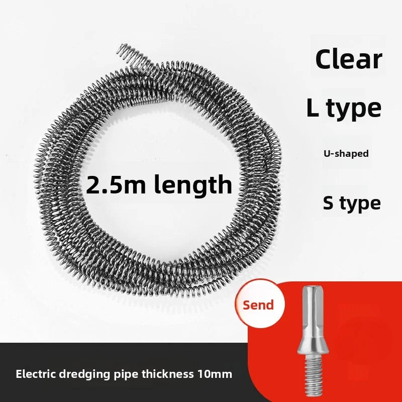 1/1.5/2.5/3.5/5 Meter Drain Cleaner 10mm Dia Pipe Spring Anti-Rust