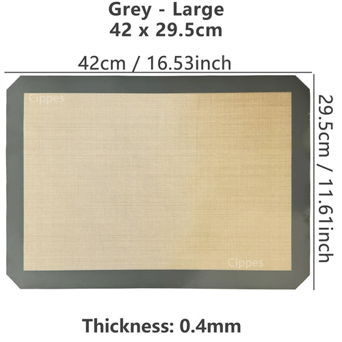 1PC Silicone Baking Mat for Oven, Thin 0.4mm, Reusable Non Stick Heat