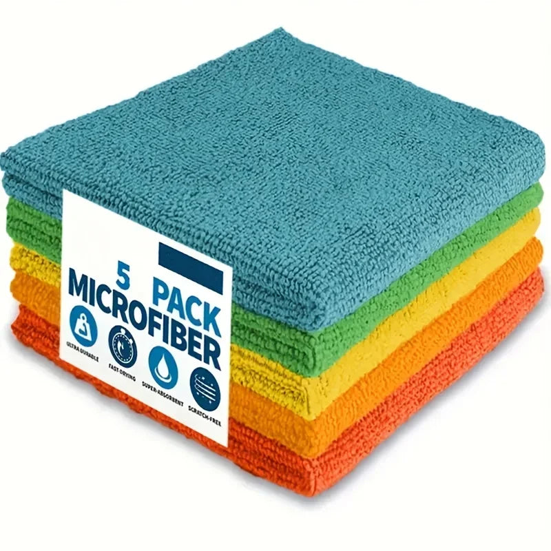 10/5/3pcs Microfiber Cleaning Cloth, Dishwashing Cloth Household Rag